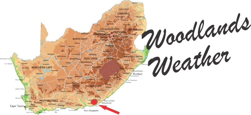 Woodlands Farm, N2, Grahamstown, EC, South Africa Weather Conditions